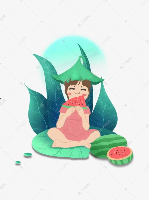 乘凉吃瓜图片,共享清凉时光